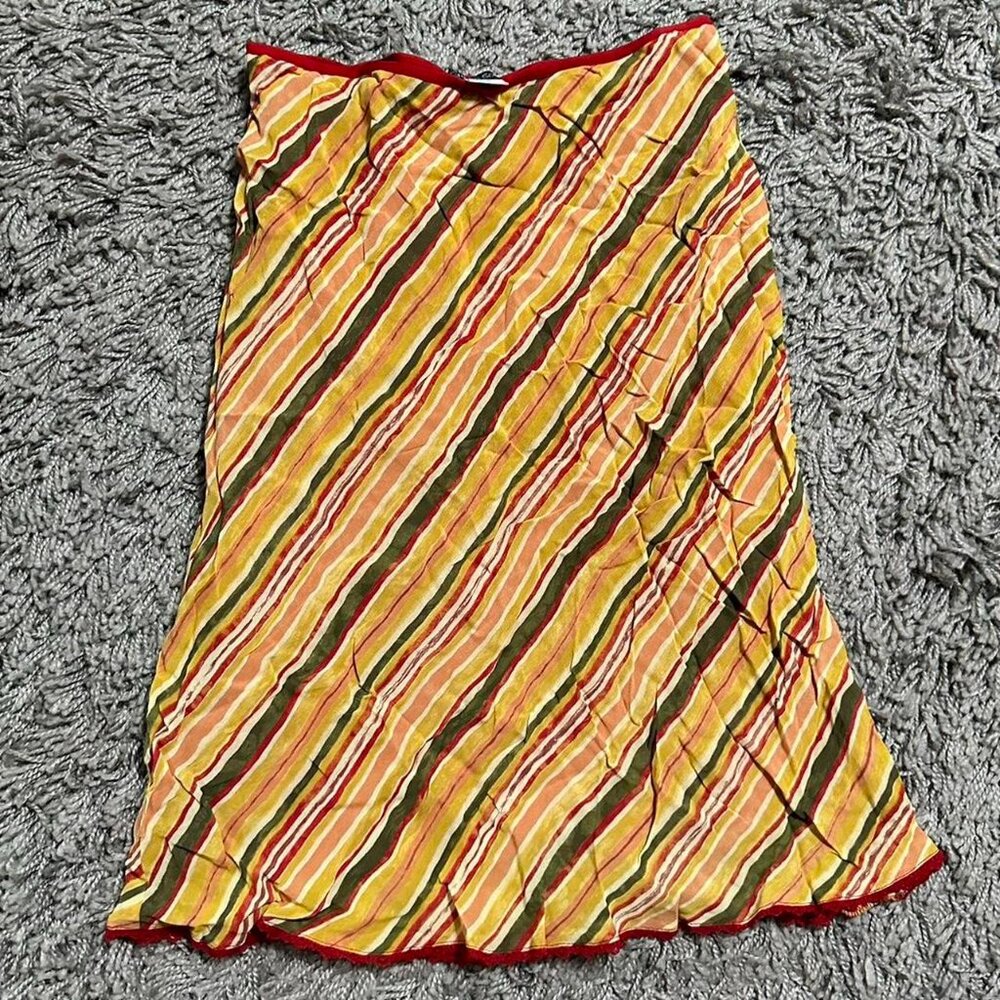 Early 2000s Stripped 13 going on 30 Style Midi Skirt Size M